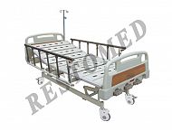 Hospital bed with three cranks