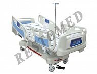 Electric hospital bed with weight reading