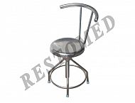 Stainless steel operation stool with backrest