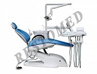 Economic dental unit with mounted chair